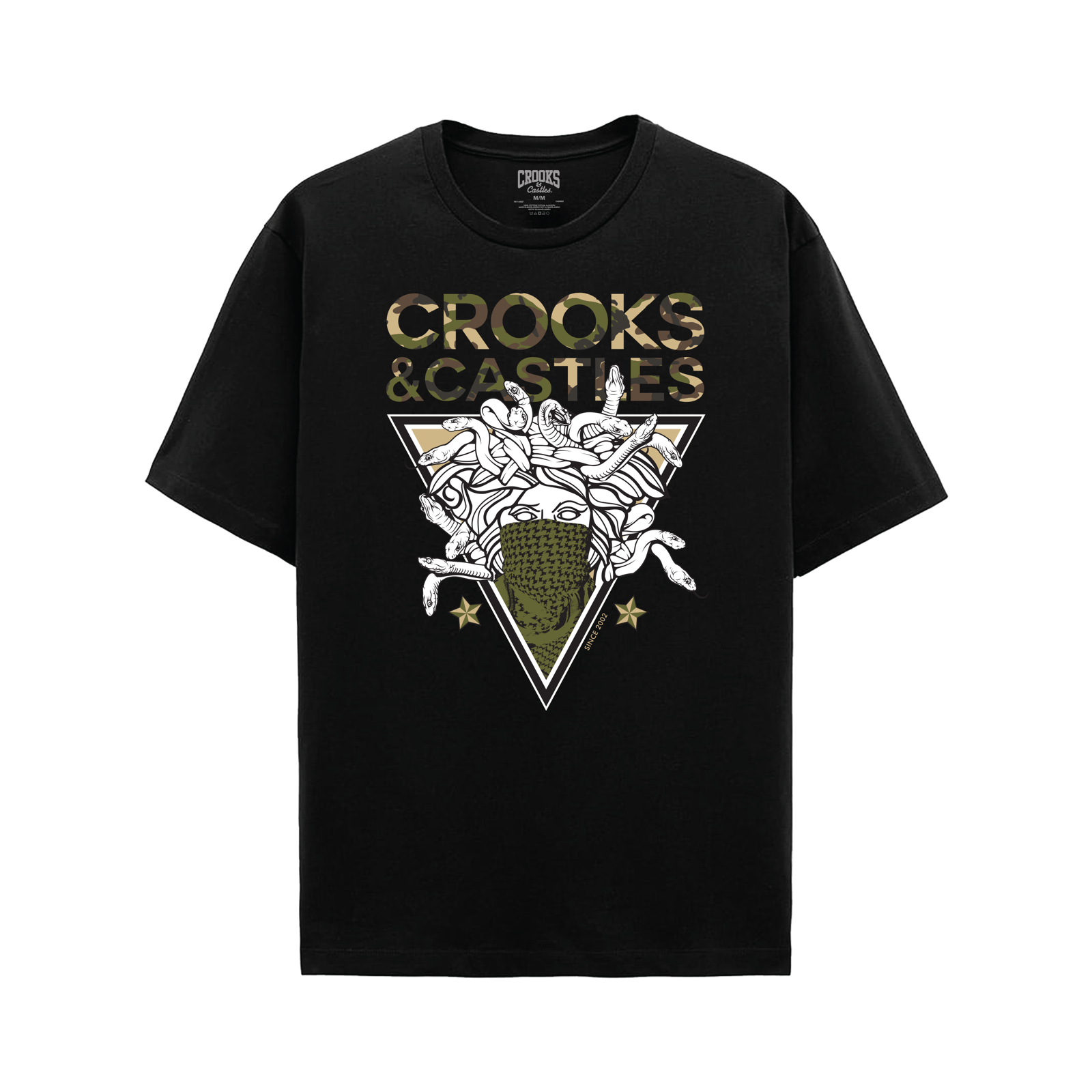 The Medusa On Camo Tee - - - Crooks & Castles