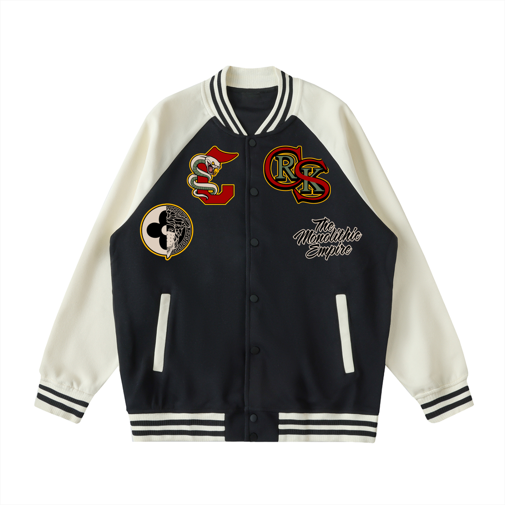 Outlaw Bear Raglan Varsity Jacket