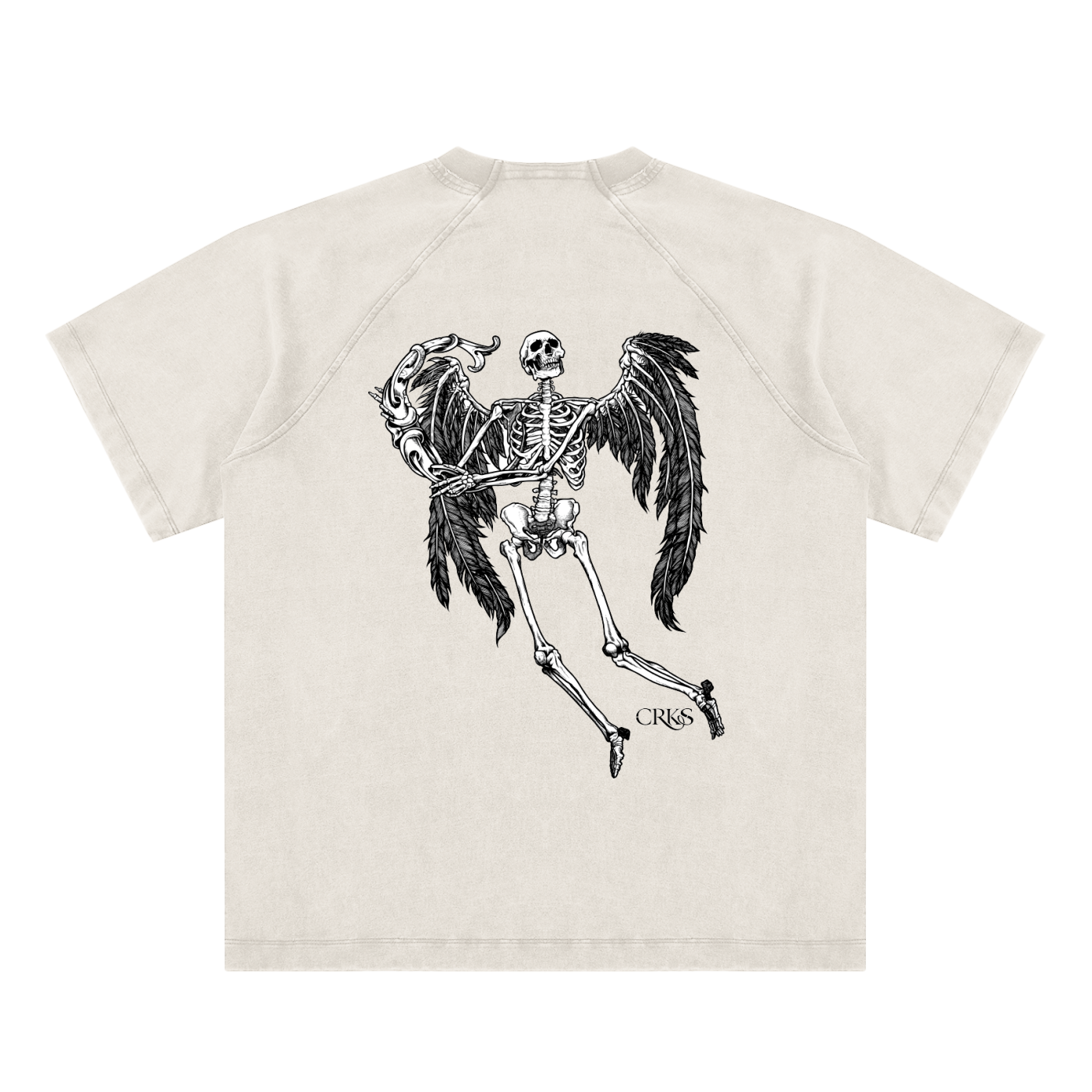Dying Angel Washed Raglan Tee