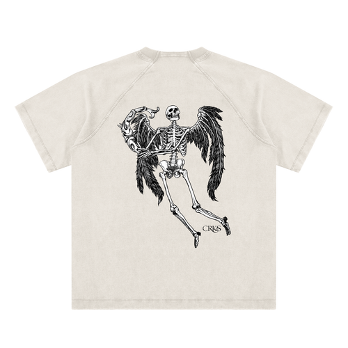 Dying Angel Washed Raglan Tee
