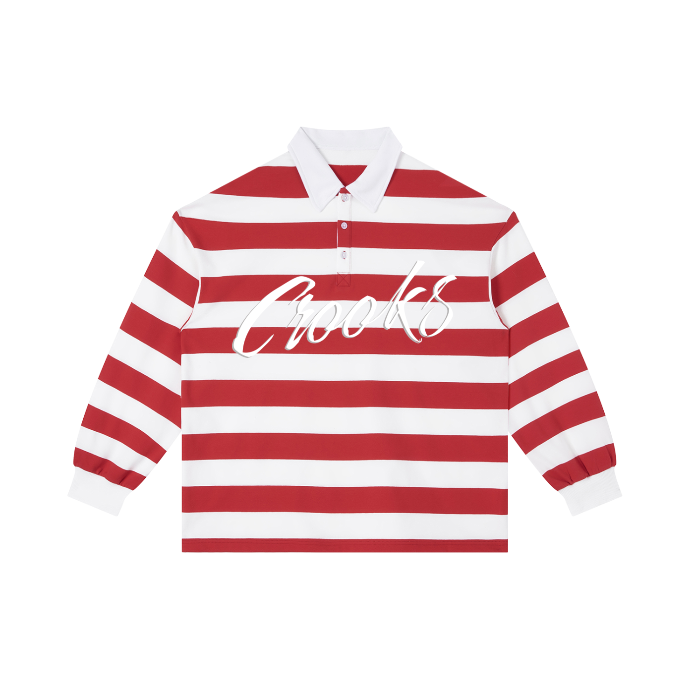 Flight Script Striped Polo Shirt