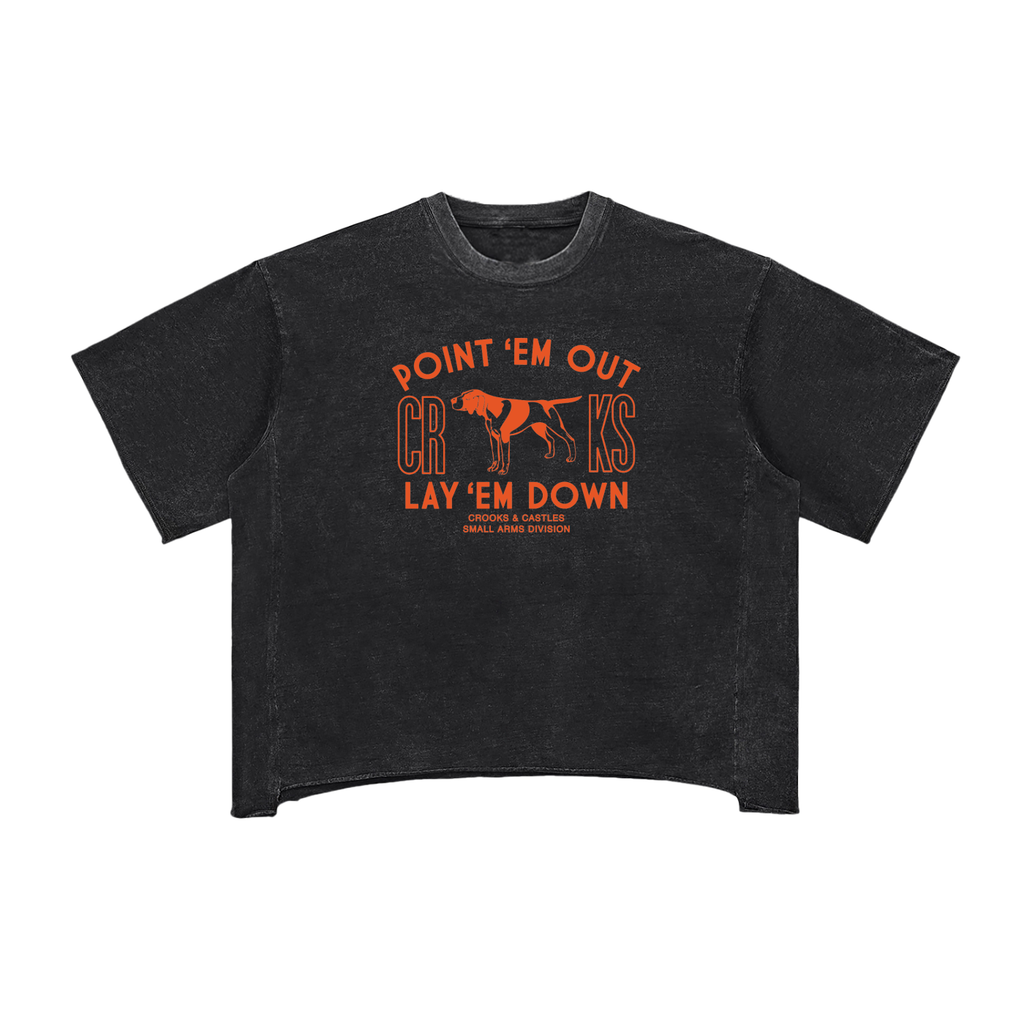 Point Em Out Raw Edge Snow Washed Tee