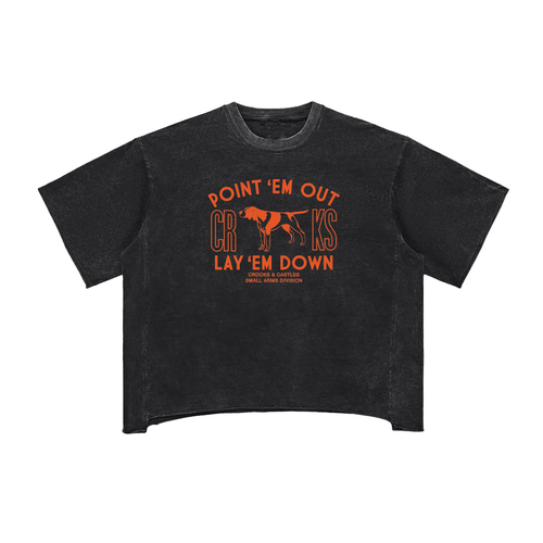 Point Em Out Raw Edge Snow Washed Tee