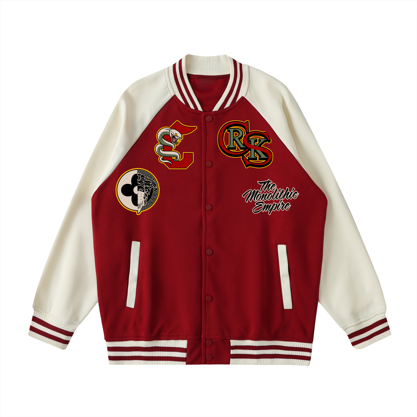 Outlaw Bear Raglan Varsity Jacket