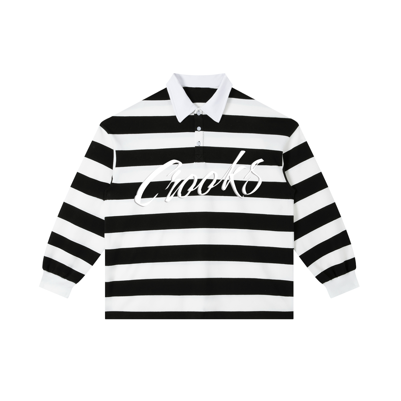 Flight Script Striped Polo Shirt