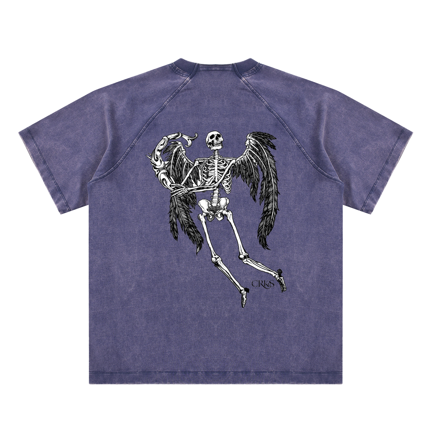 Dying Angel Washed Raglan Tee