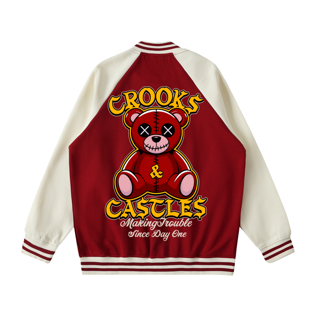 Outlaw Bear Raglan Varsity Jacket