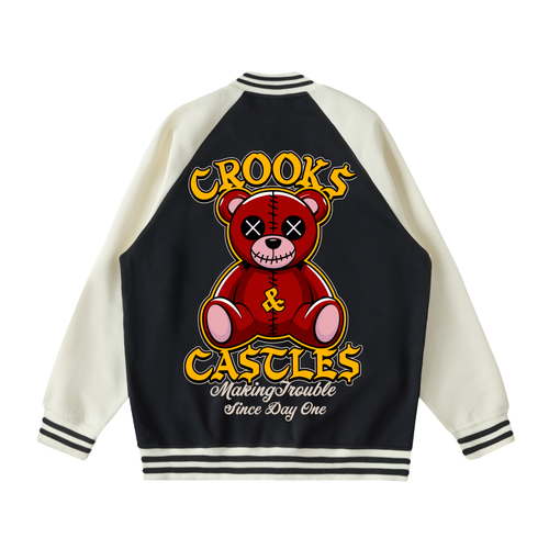 Outlaw Bear Raglan Varsity Jacket