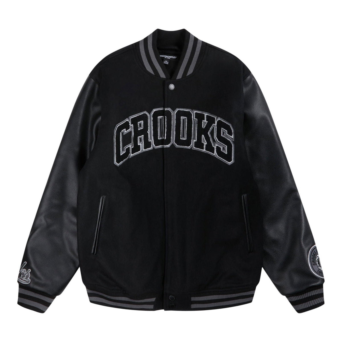 Crooks & Castles Brown selling Bomber/Letterman Jacket