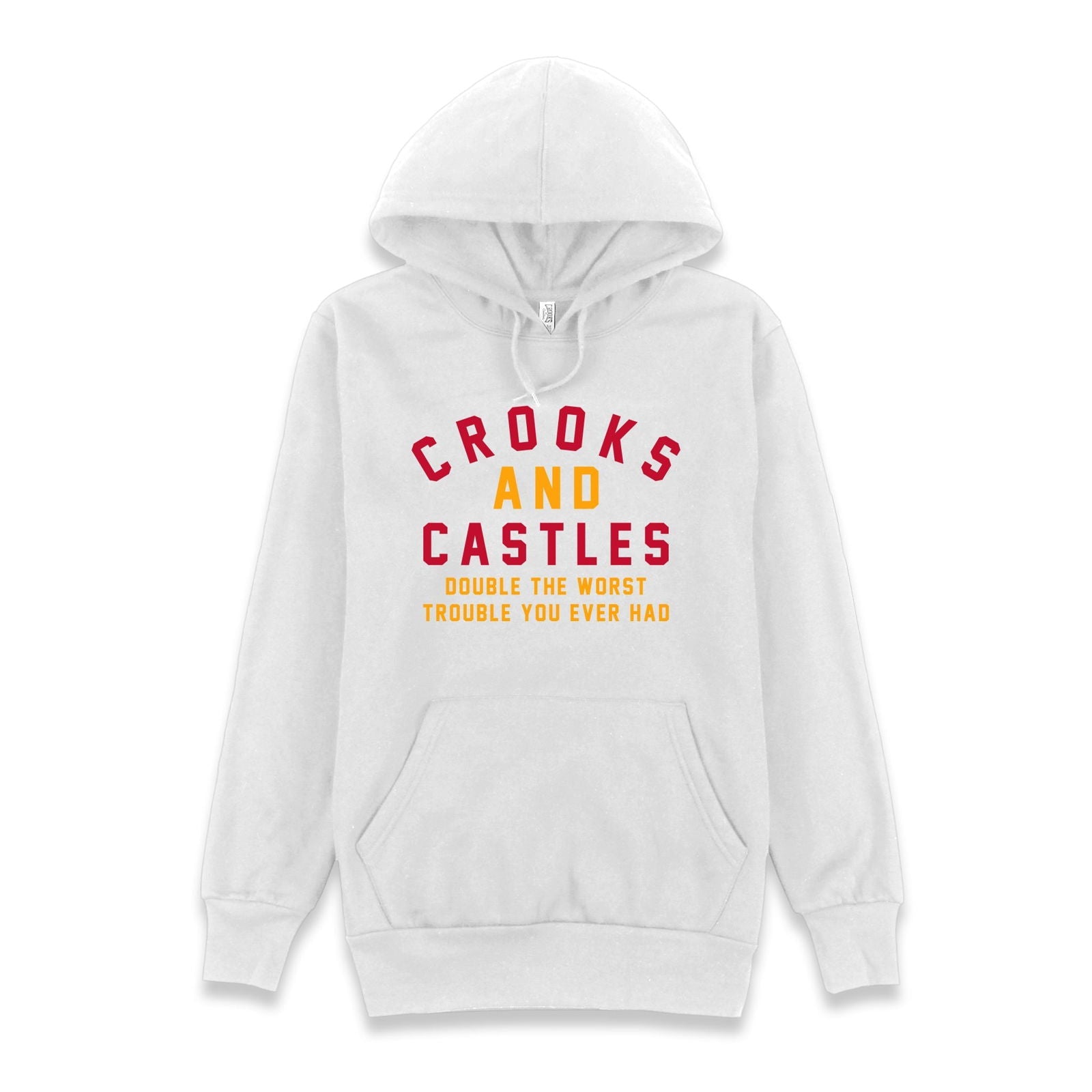 White crooks and castles hoodie top