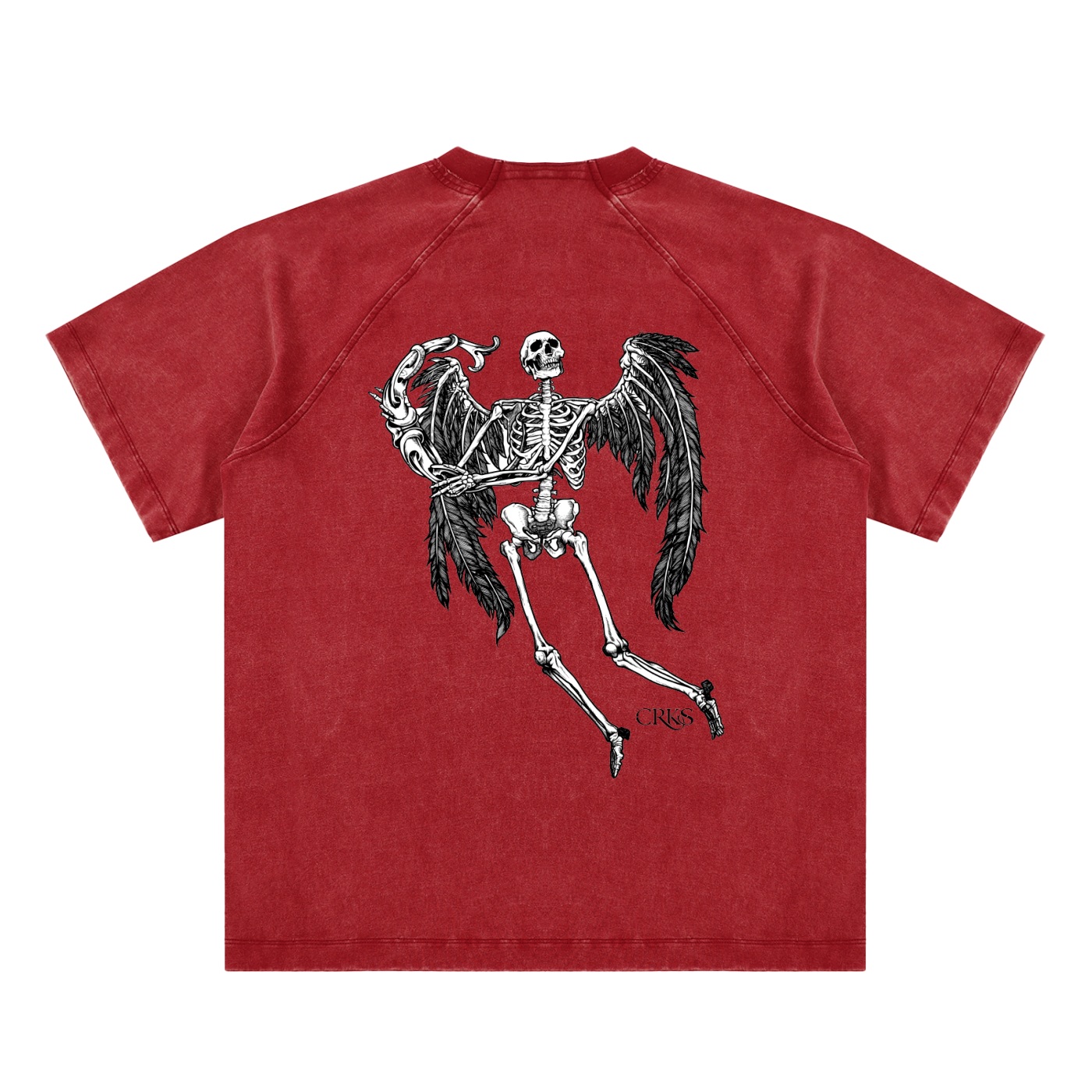 Dying Angel Washed Raglan Tee