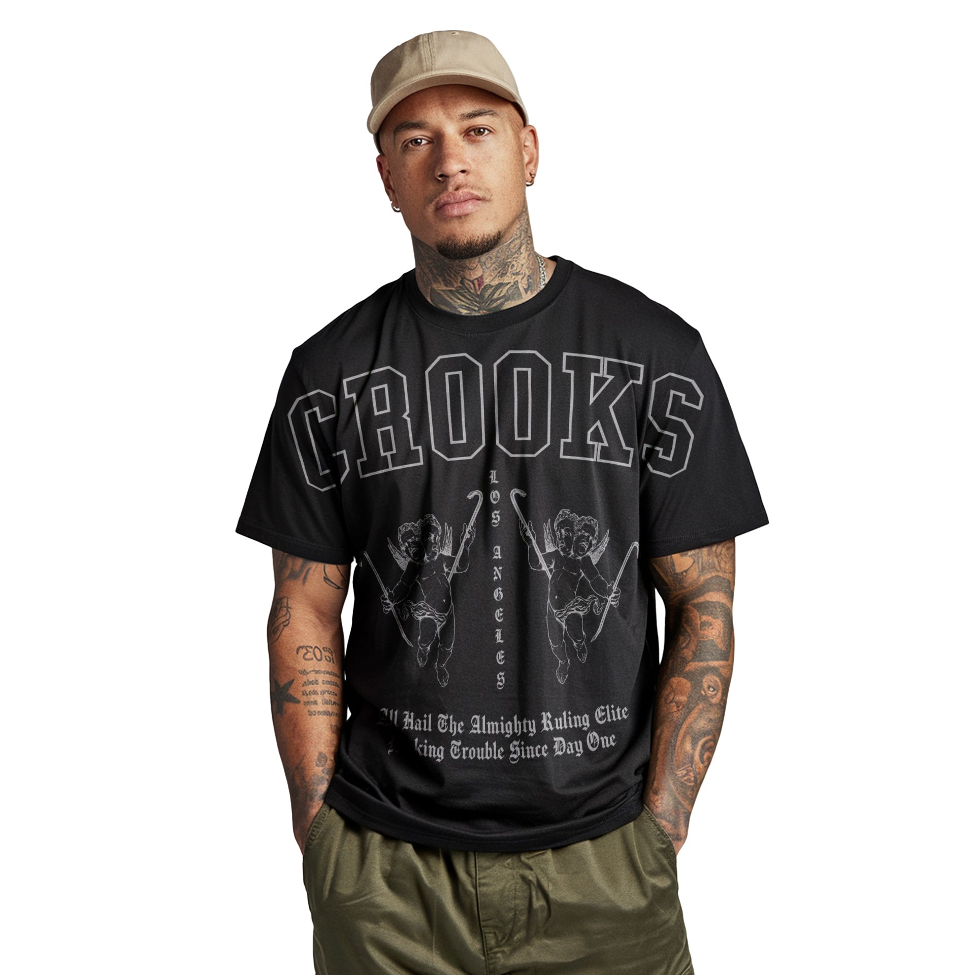 Crooks Goth Emblem Boxy Tee