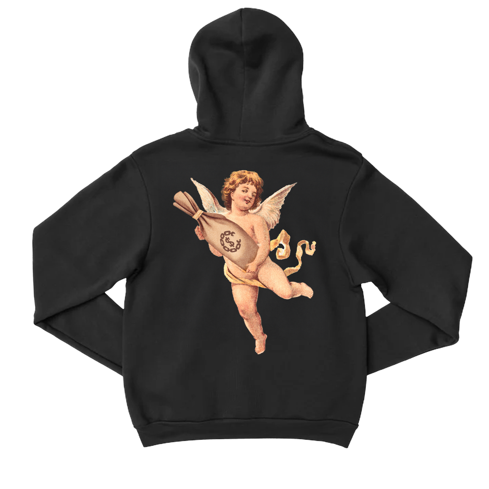 XC0205H Greedy Cherub Hoodie Black BACK