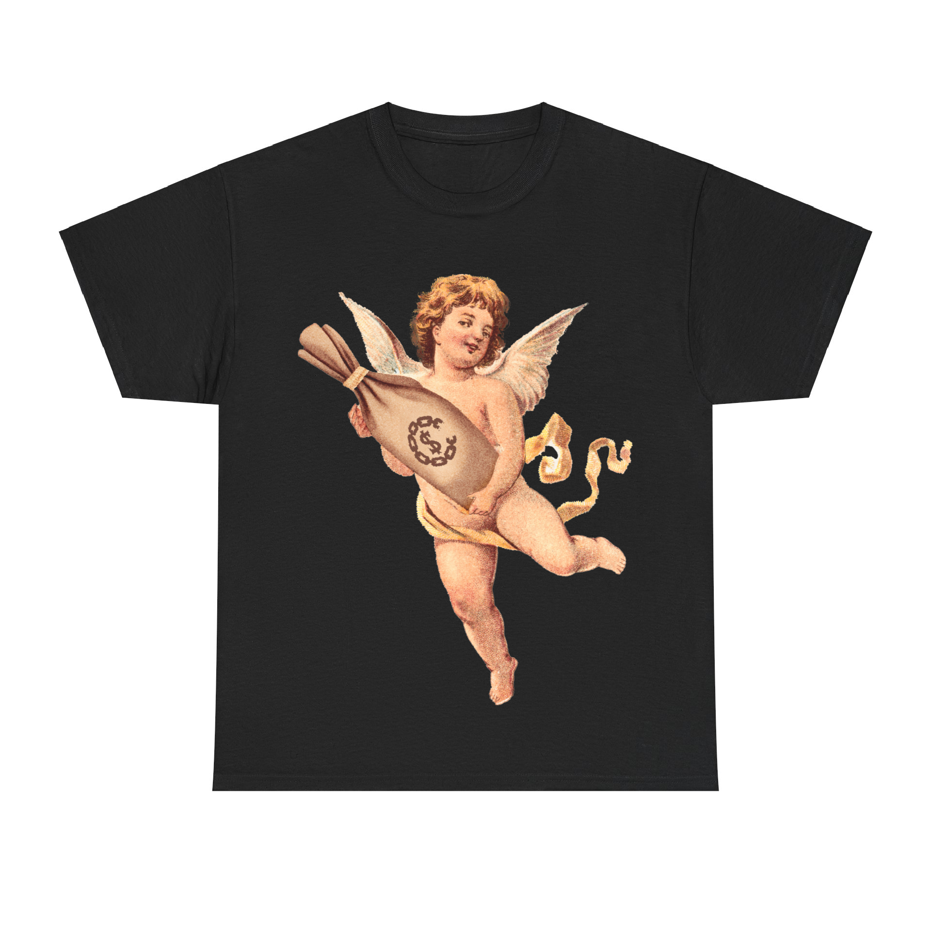 XC0205T Greedy Cherub Tee Black FRONT