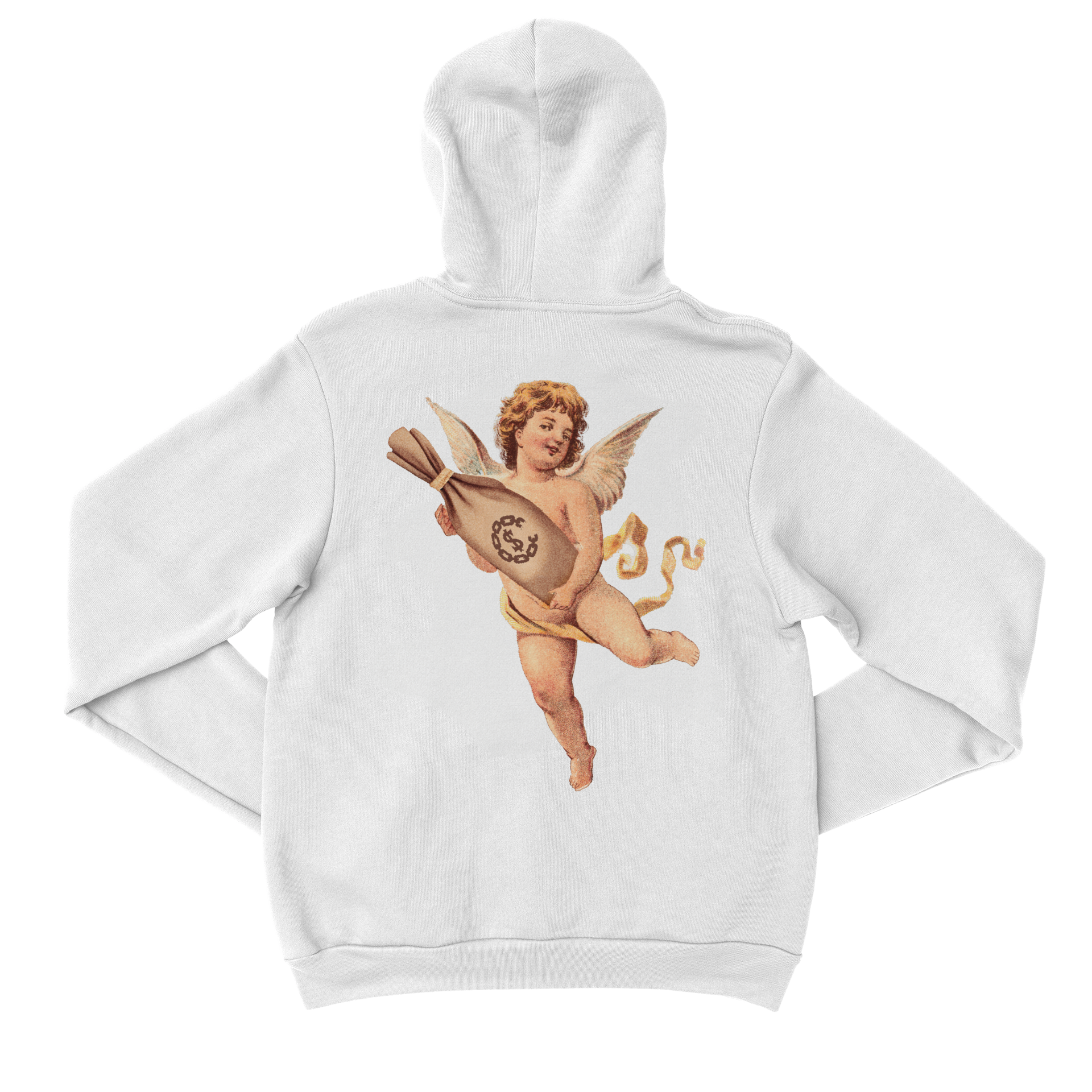 XC0205H Greedy Cherub Hoodie White BACK