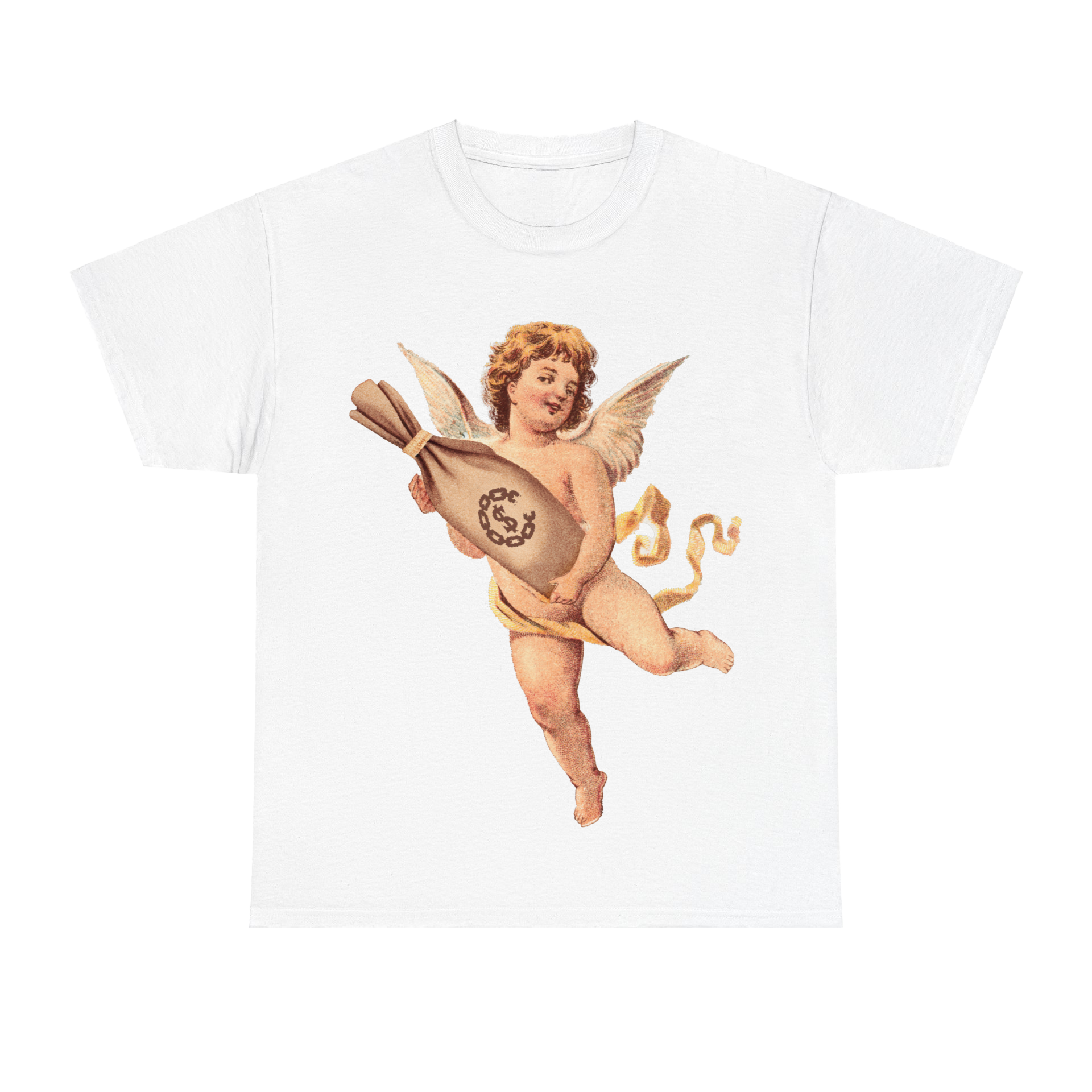 XC0205T Greedy Cherub Tee White FRONT