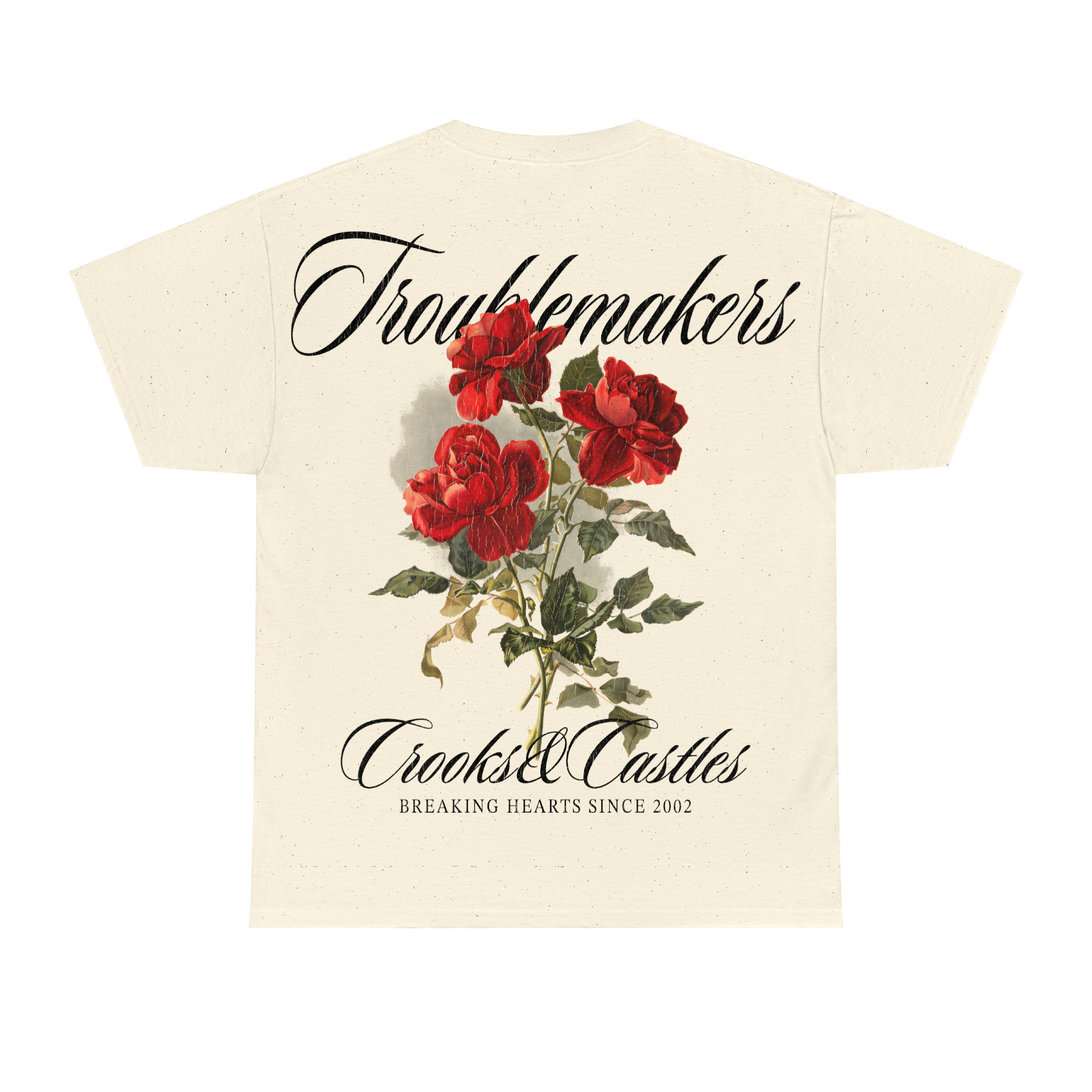 XC0203T Breaking Hearts Since 2002 Tee Natural BACK