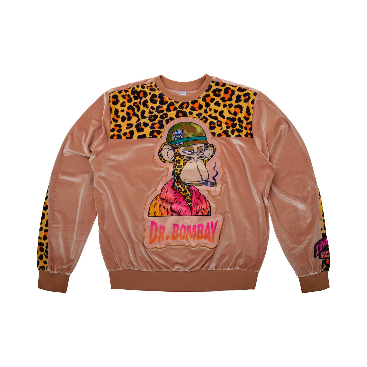 Womens Dr. Bombay Leopard Velour Sweatshirt