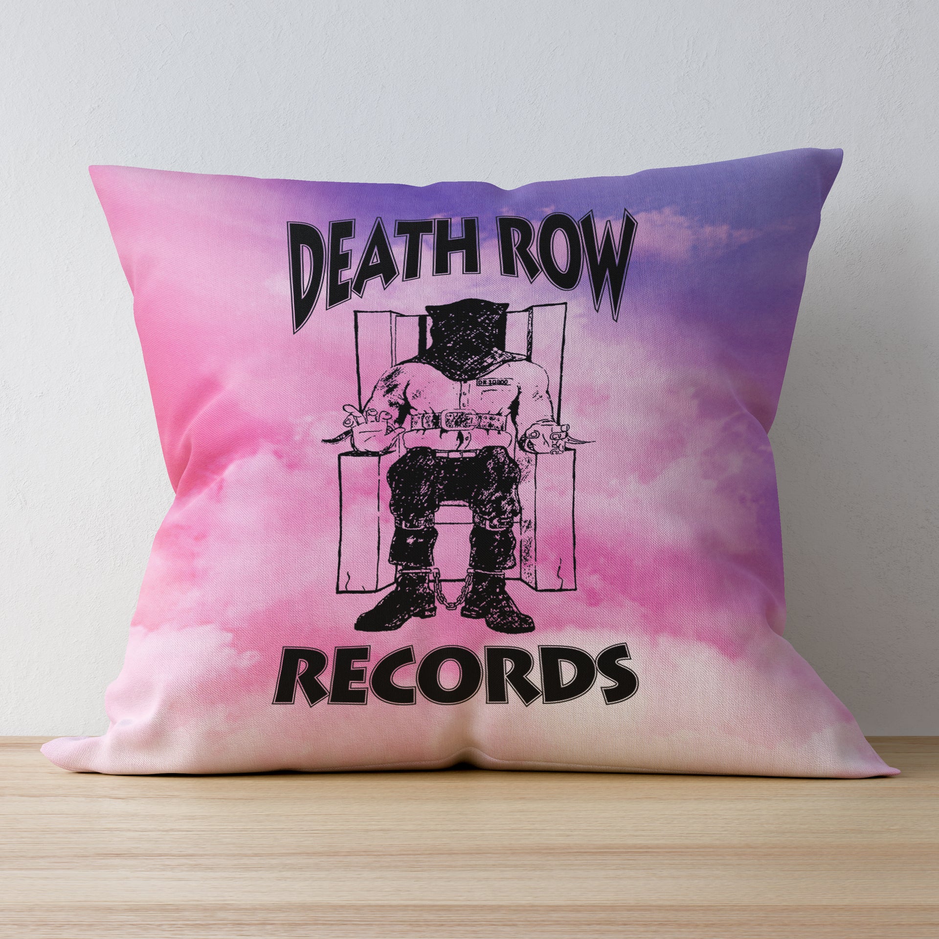 Death Row OG Chair Clouds Throw Pillow